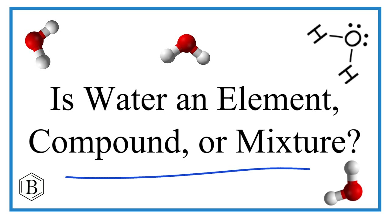 is water a element compound or mixture