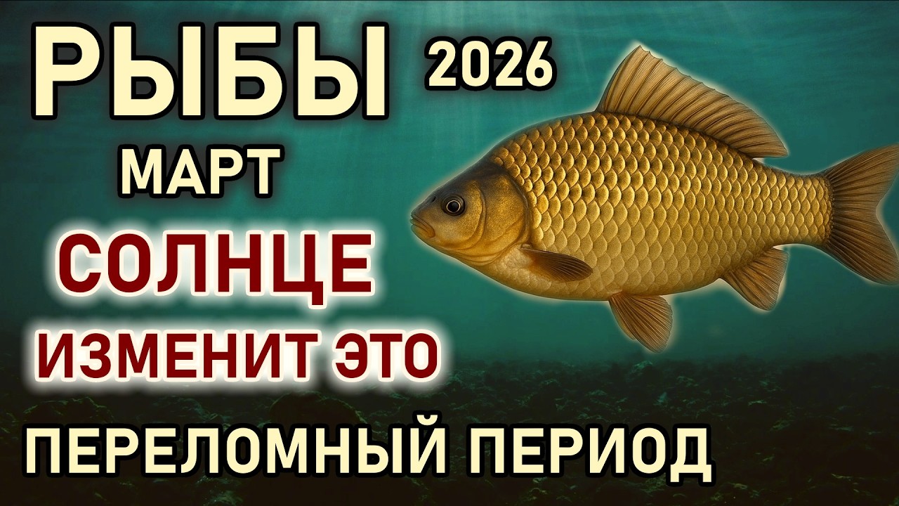 Рыбы. Март переломный период. Готовьтесь, Солнце изменяет Ваш потенциал. Гороскоп март 2026 Рыбы