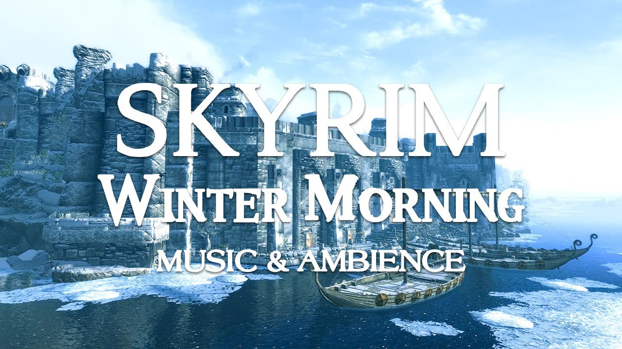 A Winter Morning In Skyrim | The Elder Scrolls: Skyrim | Relaxing Atmospheric Music and Ambience