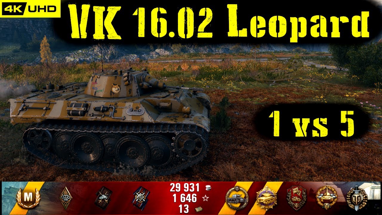 World of Tanks VK 16.02 Leopard Replay - 10 Kills 2.2K DMG(Patch 1.6.1)