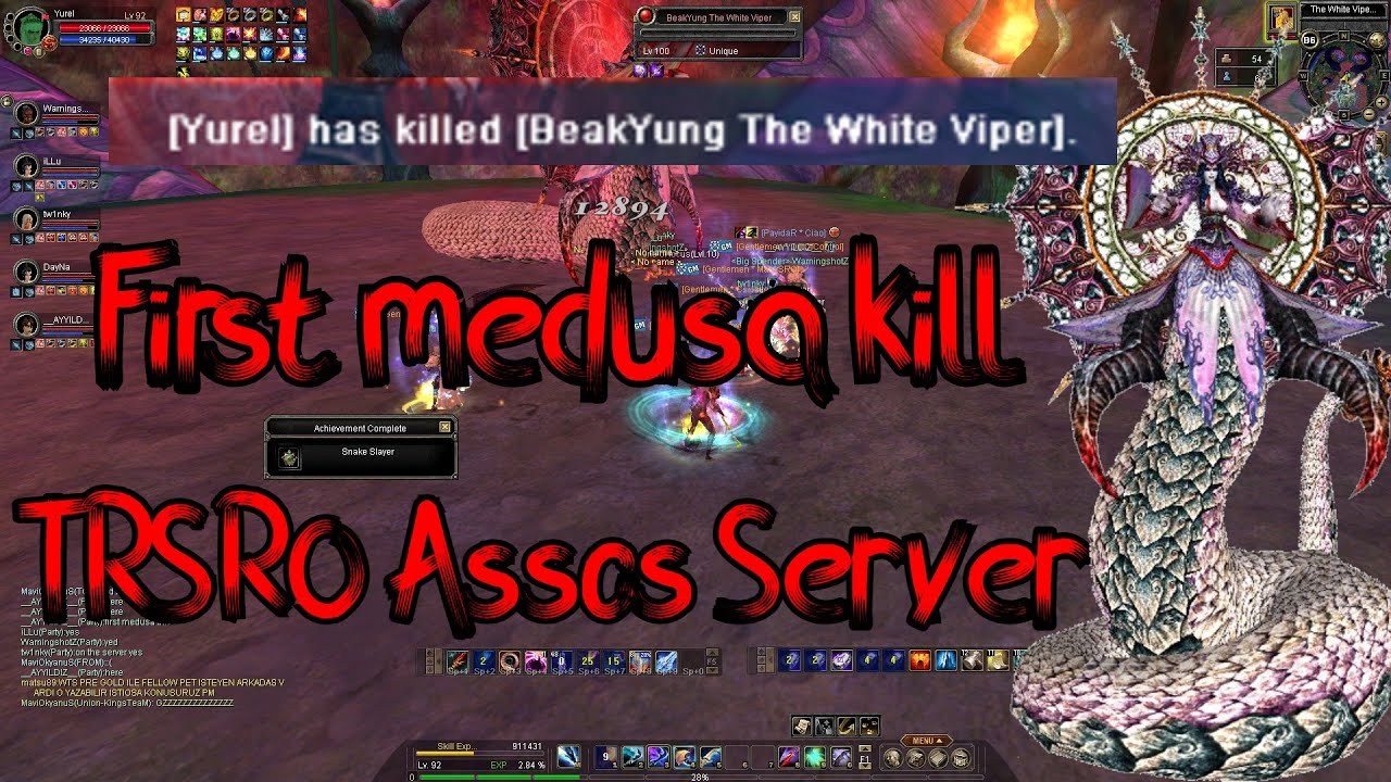 Silkroad Online TRSRO Assos - First Medusa and lv 92!