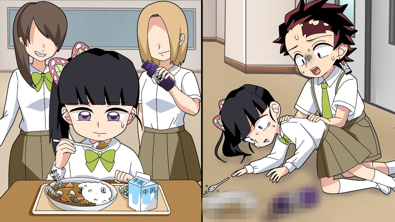 【キメツ小学校物語】給食に異物が混入させられカナヲちゃんが大変なことに！犯人は誰だ！？【鬼滅の刃/声真似】