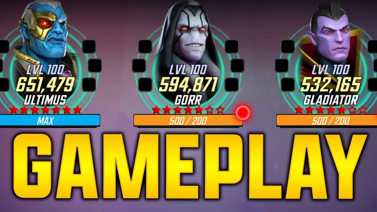 GLADIATOR GORR THANOS GAMEPLAY - MARVEL Strike Force - MSF