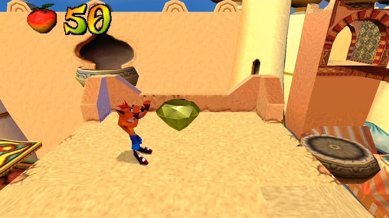 Crash Bandicoot 3: Warped - Hang 'Em High Gold Gem