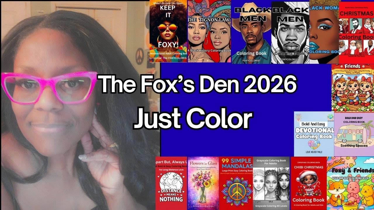 Just Color 2026 | Crystal The FoxyColorist|  Coloring Books | Colors Of Praise