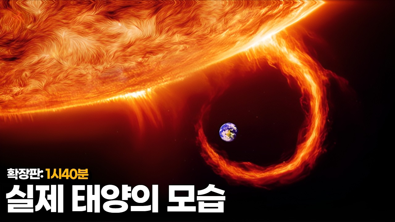 실제 태양의 모습｜태양은 당신이 생각했던 것보다 훨씬 더 위험합니다. (확장판: 1시간 40분)｜탐사선이 촬영한 태양의 실제 표면 이미지 Sun #우주다큐 #수면다큐?