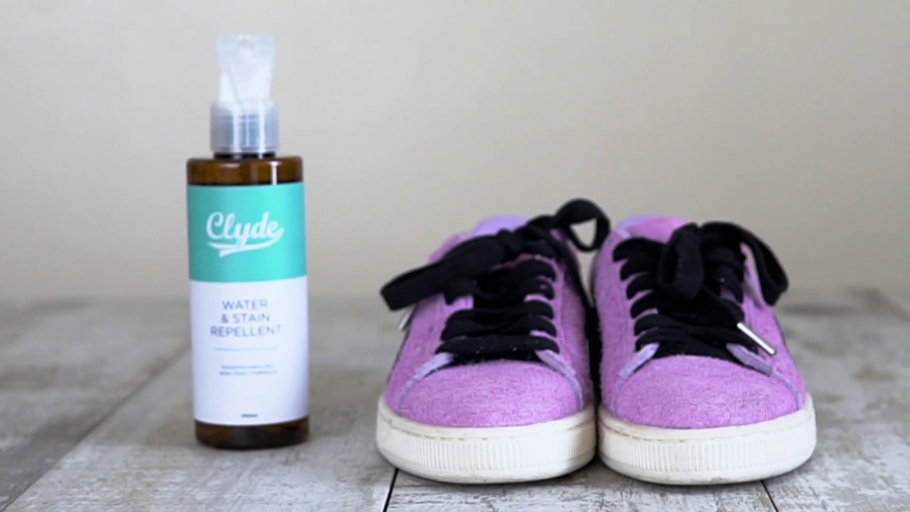 Clyde Water and Stain Repellent on Suede sneakers