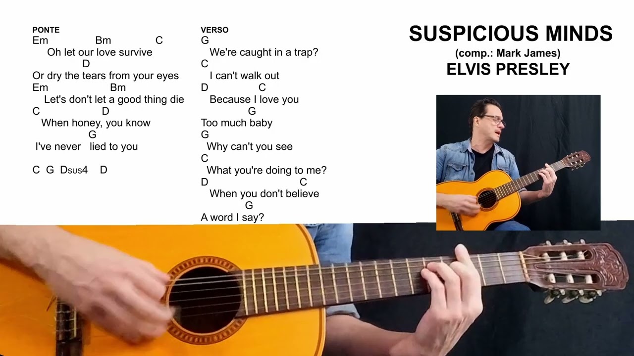 Suspicious Minds (Elvis Presley): Toco com Cifra na Tela!