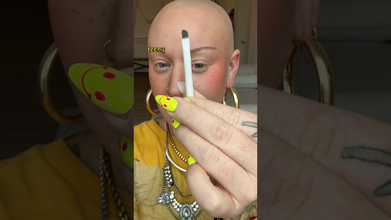 Brows for us BALDIES! 💕 #eyebrows #brows #makeup #makeuptutorial #makeuptips