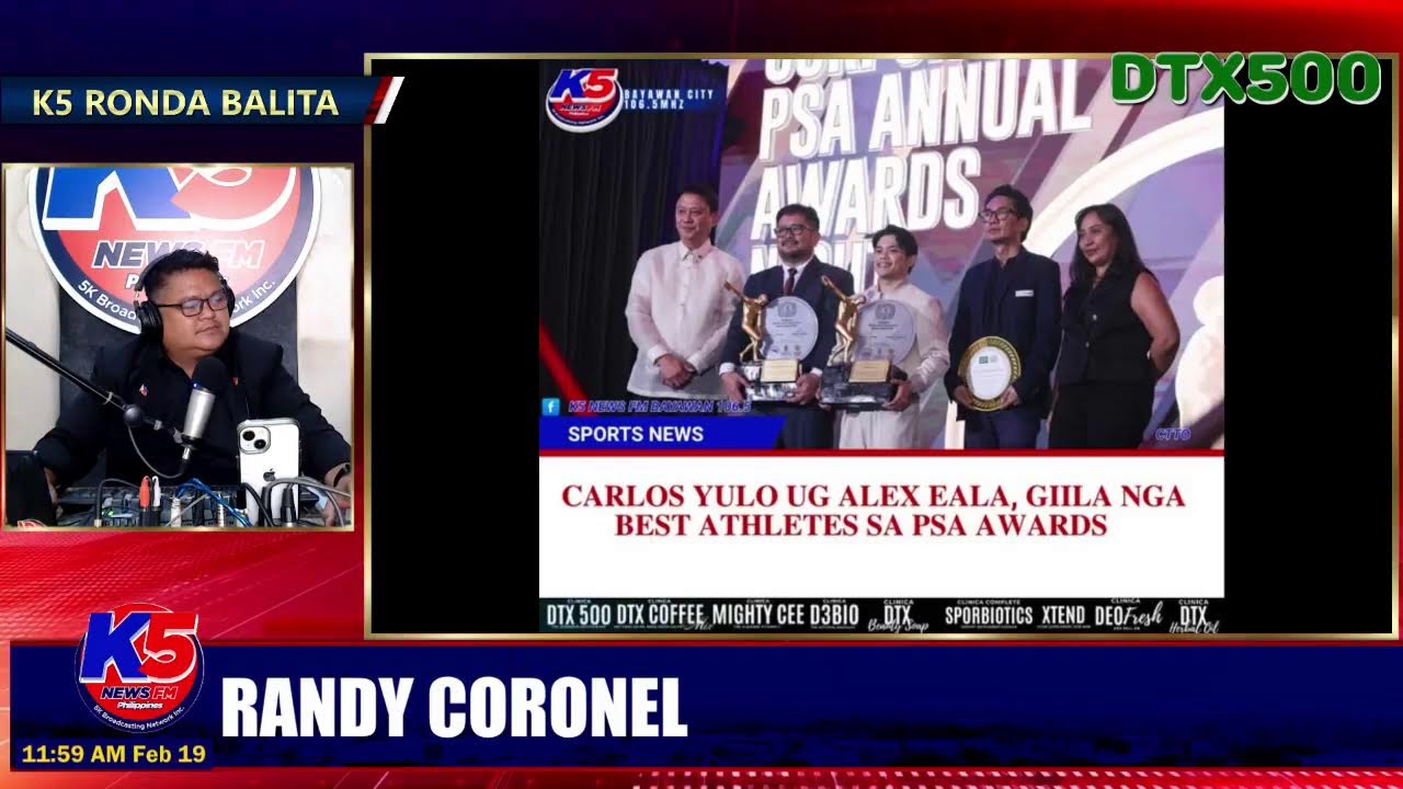 K5 News FM Bayawan Digital News Live Stream | K5 Ronda Balita hosted by K5 Randy Coronel