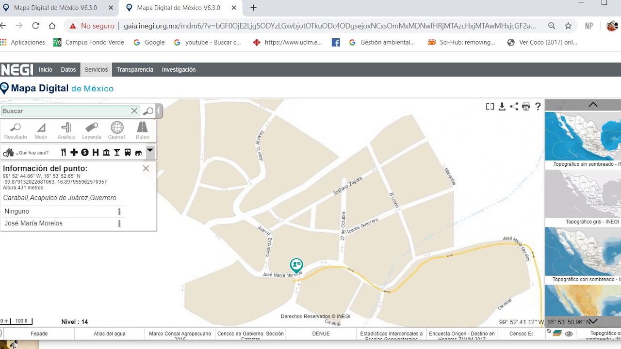 Como usar Mapa Digital INEGI