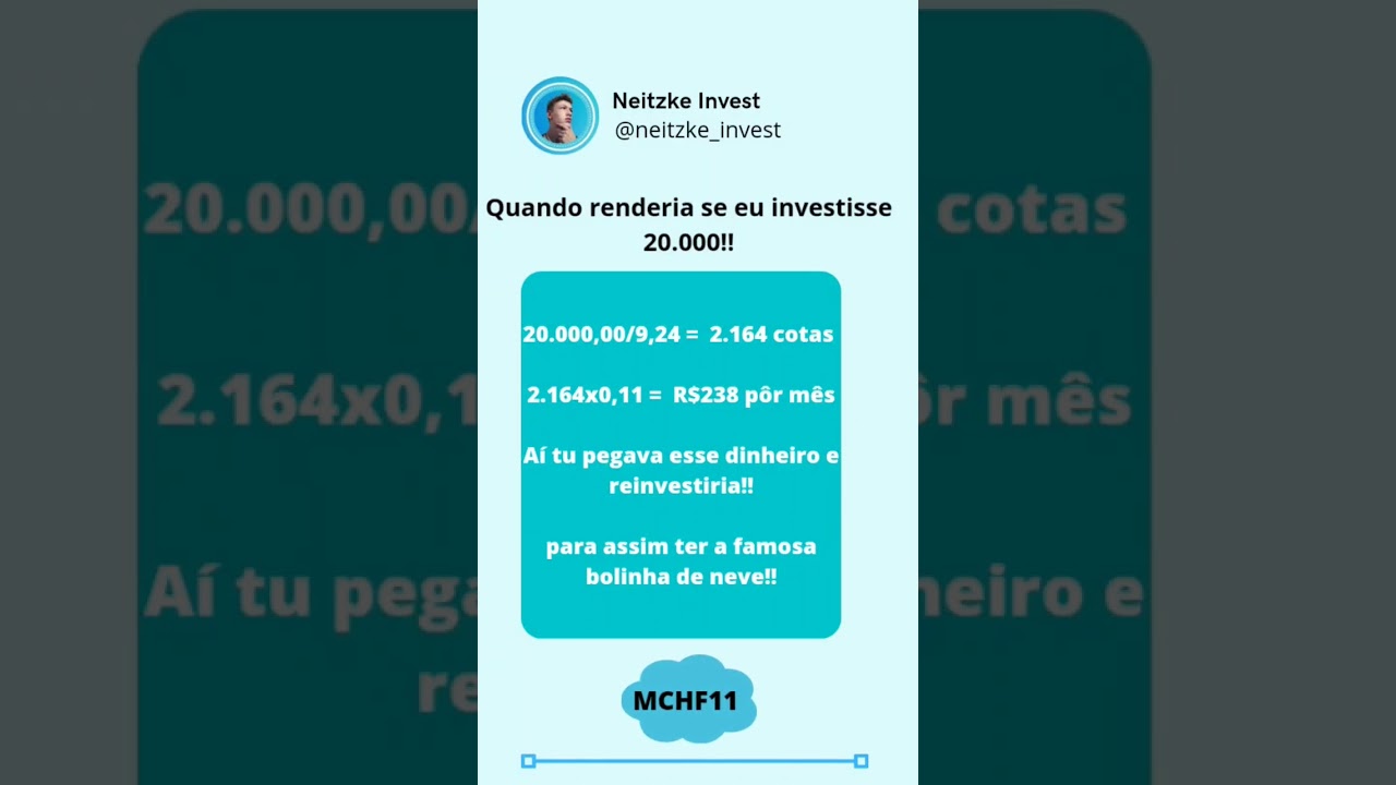SIMULA&Ccedil;&Atilde;O DO MCHF11 - ser&aacute; que vale a pena?😎