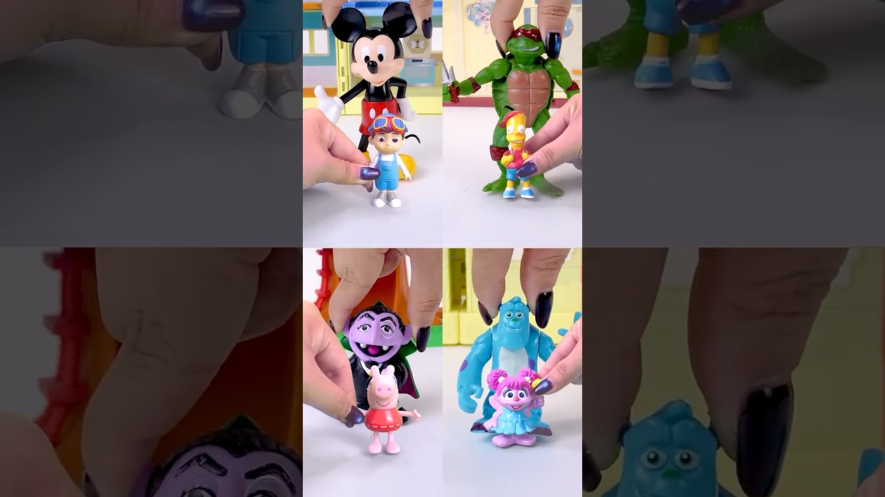 Satisfying Experience Cocomelon and Mickey Mouse Toys | One Two Buckle My Shoe! #short #toy