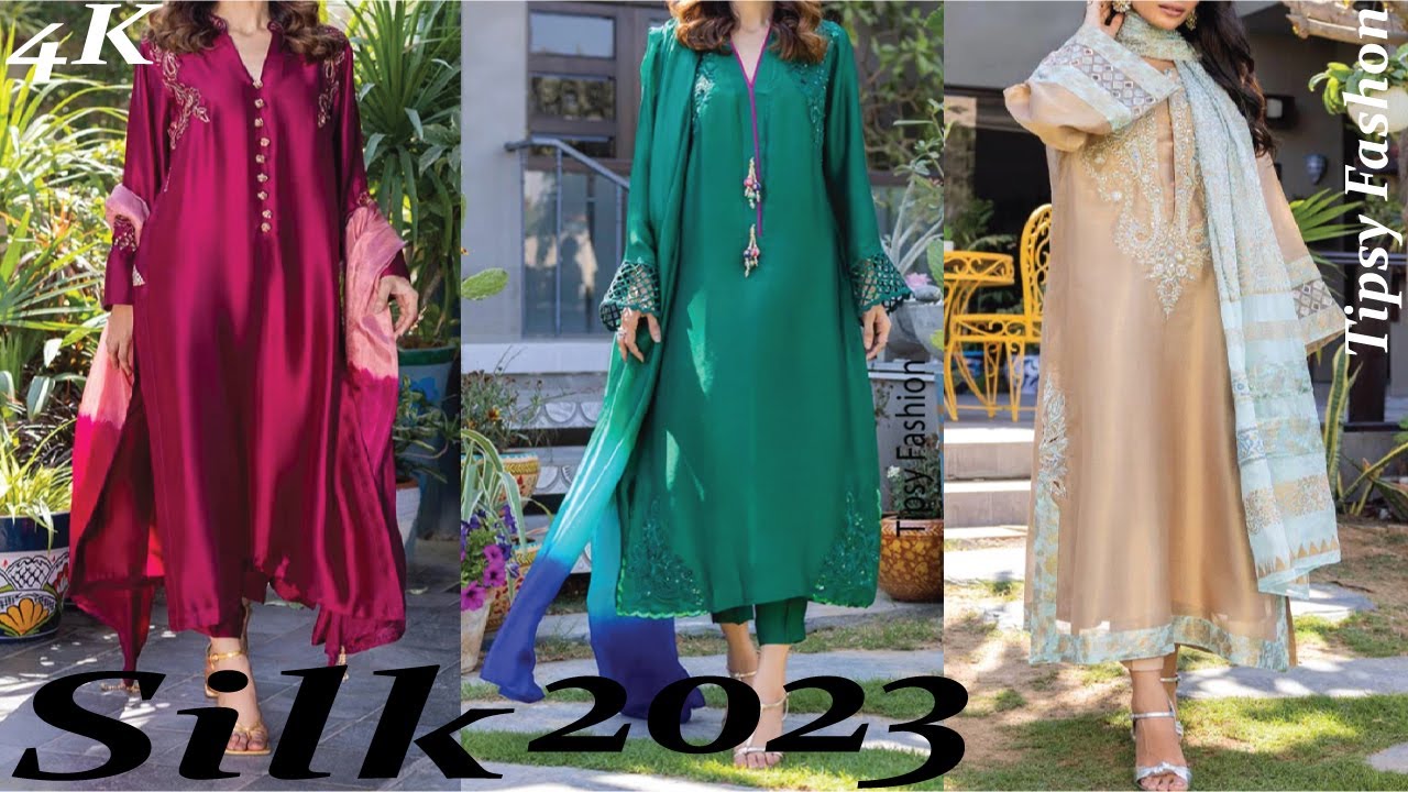 Silk Dress  2023 | Silk Tops For Women | Silk Gown | Kaftan Silk