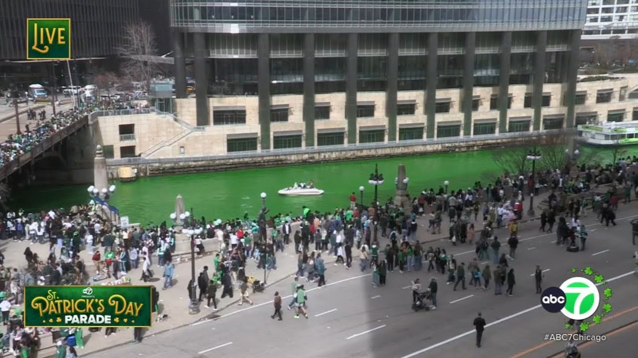 LIVE: Chicago River dyed green for St. Patrick's Day
