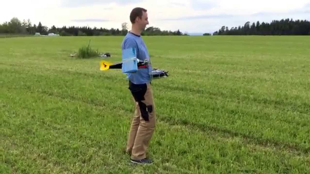 la stick, 1/2a rc airplane flight. Engine: Dieselized norvel .061