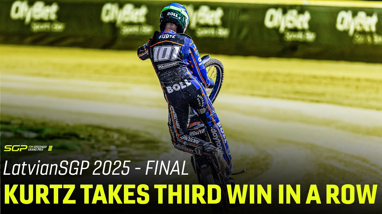 Brady Kurtz Takes His Third Consecutive Victory - 2025 LatvianSGP Final | FIM Speedway Grand Prix