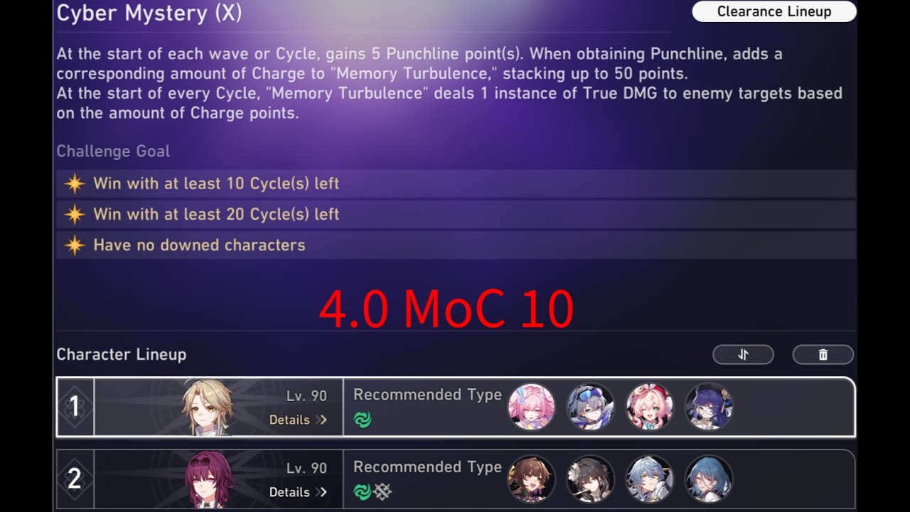 HSR 4.0 MoC 10 - Hyacine DPS | Su Shang Hypercarry