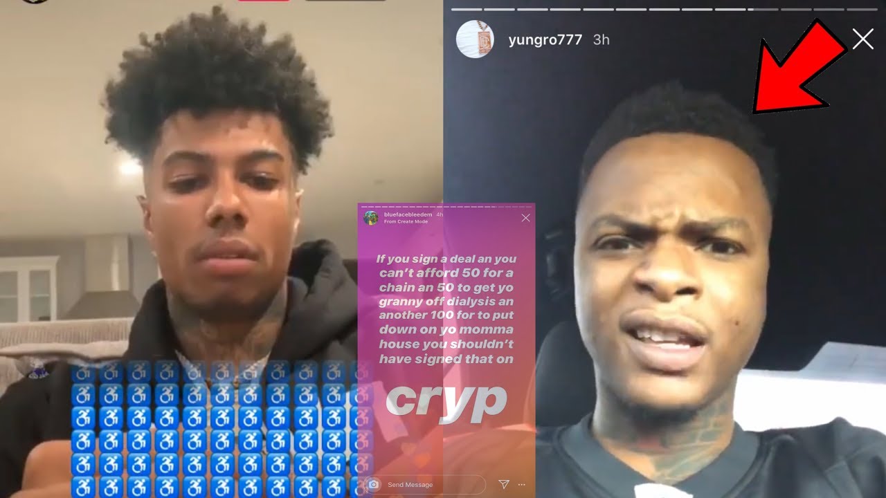 Blueface G0ES 0ff On Meek Mill Artist Yung Ro And He Responds