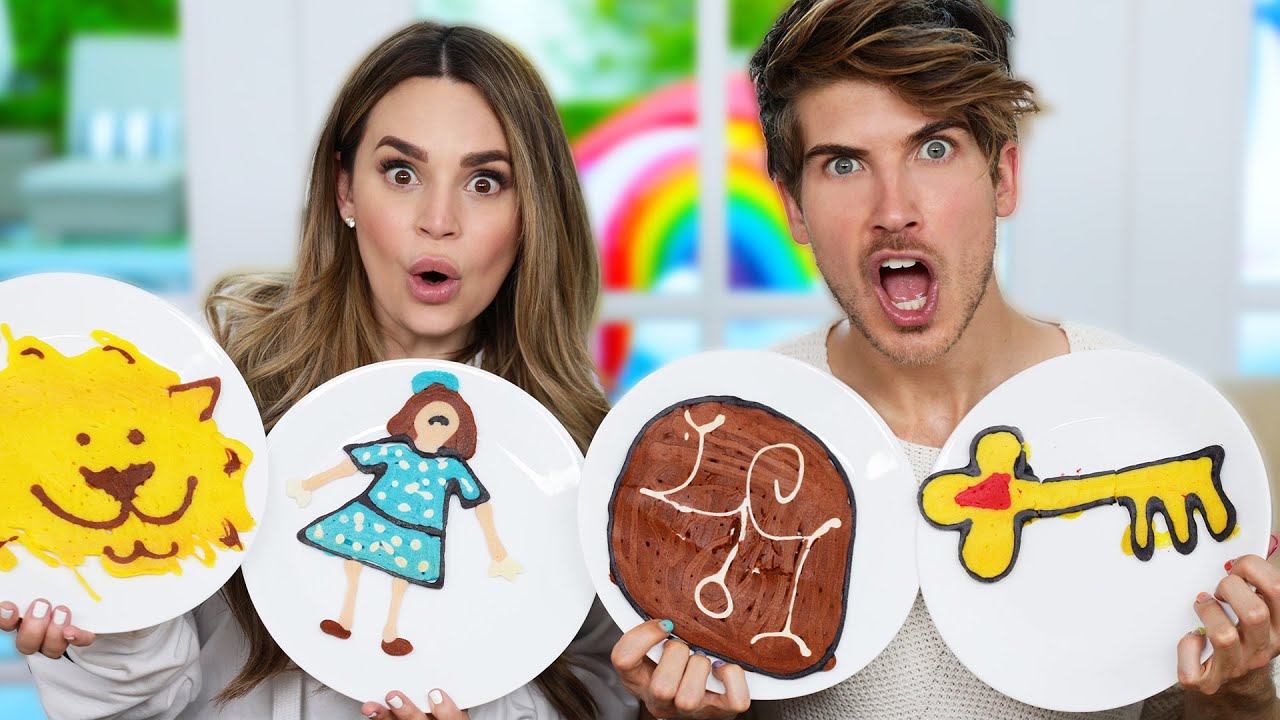 PANCAKE ART CHALLENGE!!! Escape the Night Edition w/Joey Graceffa! #ETN4