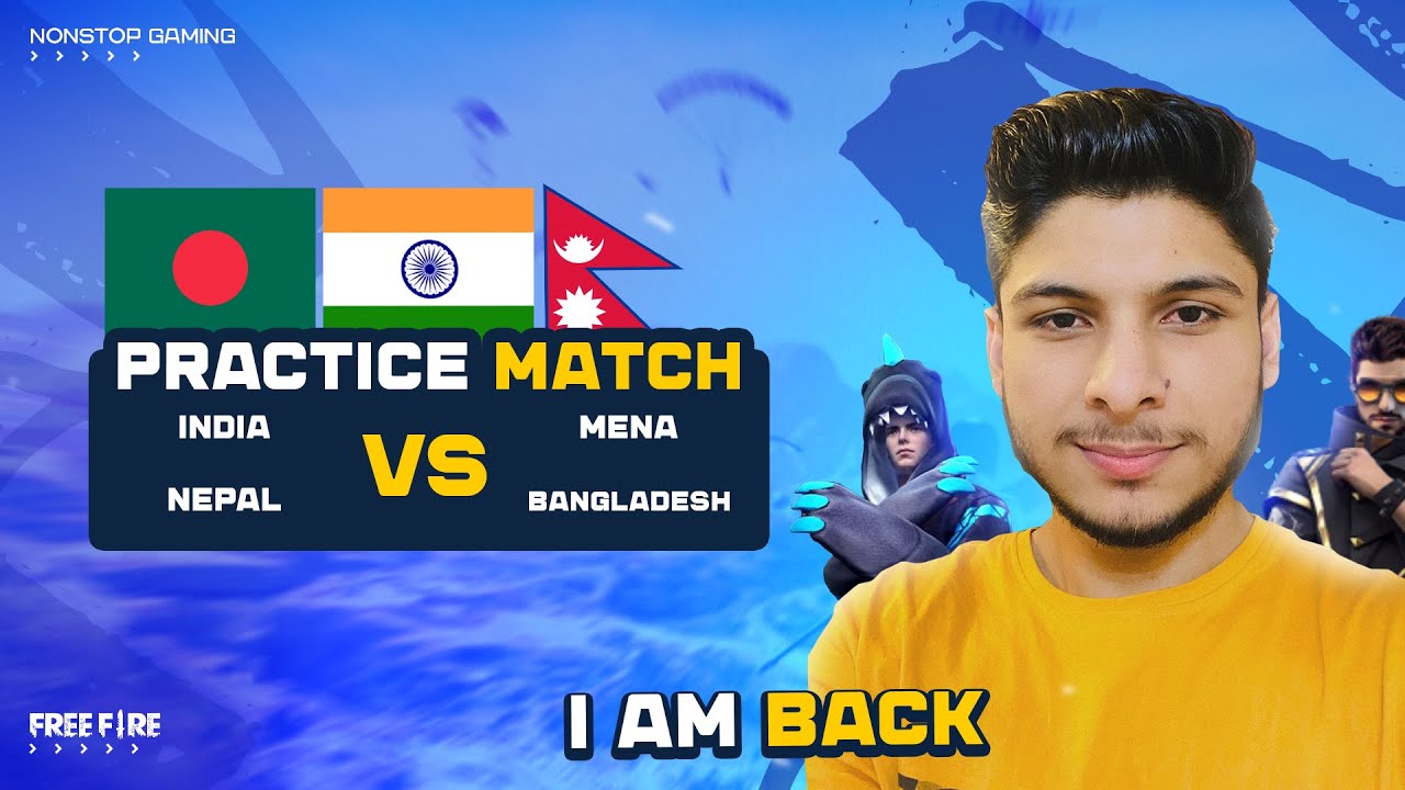 FREE FIRE INDIA VS MENA SERVER BIGGEST CLASH WAR PRACTICE MATCHES   - FREE FIRE LIVE