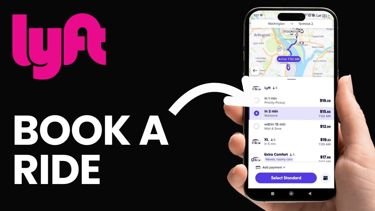 How to Book a Ride on Lyft: Step-by-Step Guide for Beginners! 🚖✨.  #RideSharing #HowTo #TravelTips