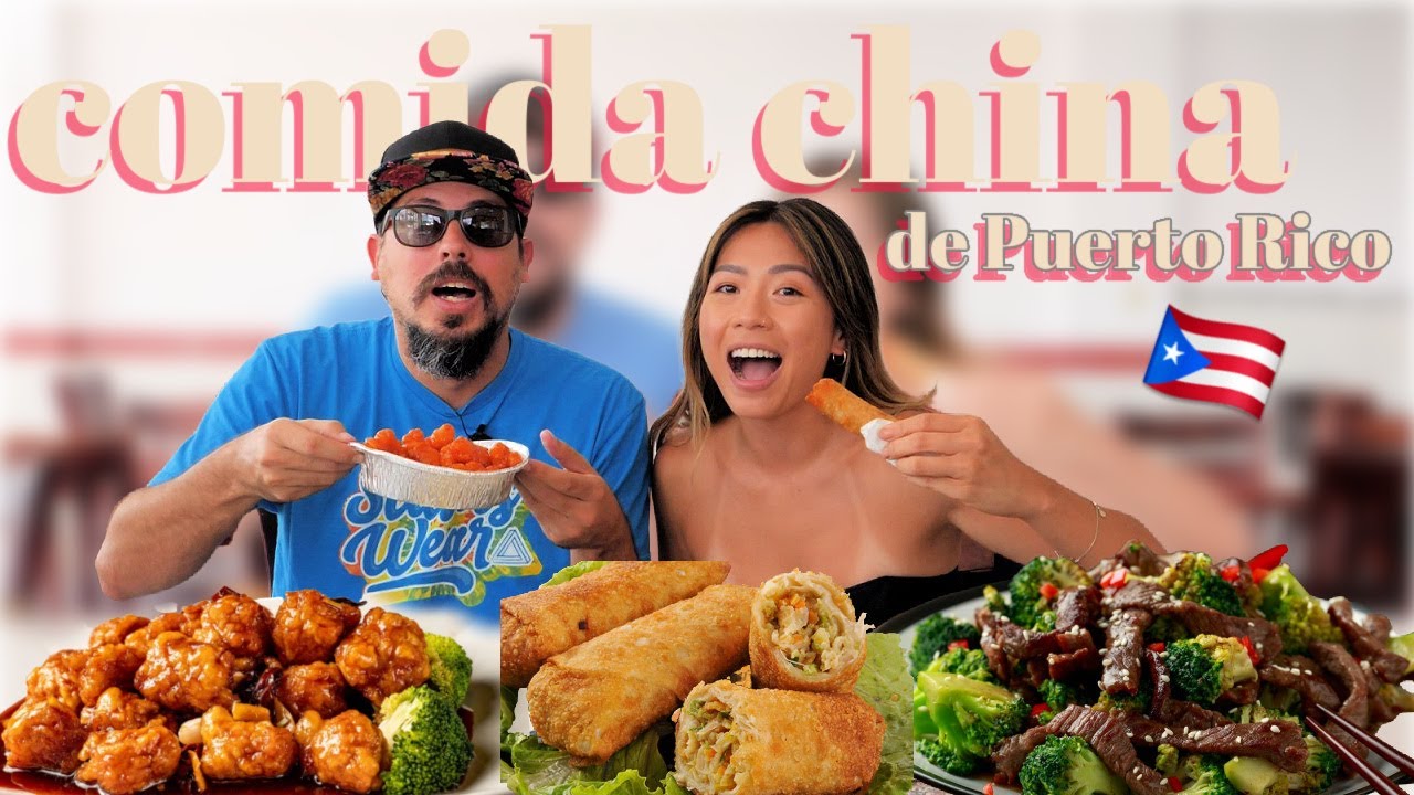 primera vez comiendo comida china de Puerto Rico con Chente Ydrach! // Chinese food mukbang