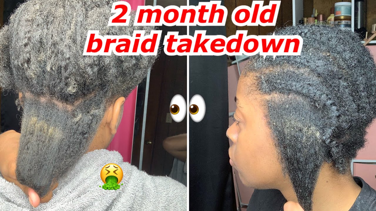 Taking out 2 month old Cornrows | My hair grew ALOT