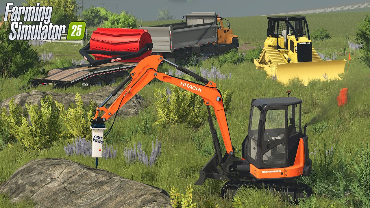 Farming Simulator 25 🚧 Sudbury Ontario Map 🚧 Cleaning A new Field 👷‍♂️