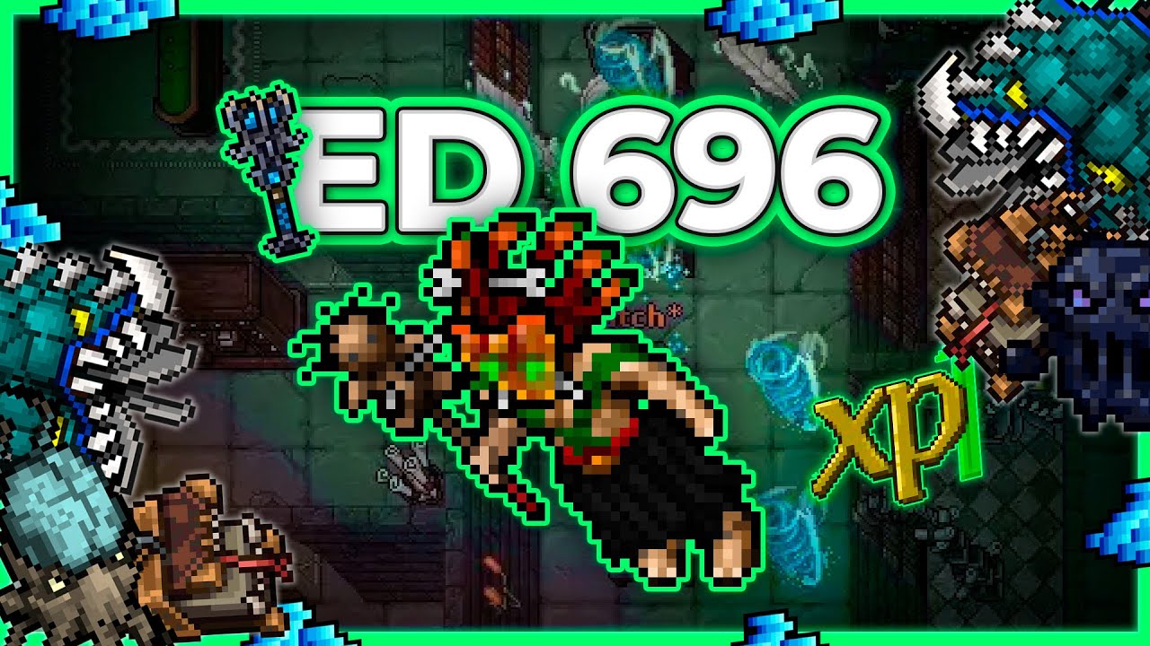 ED 696 Hunt x4 Secret Library Ice Section 8.8kk/h Raw + 4.3kk Profit - Tibia Hunt [13.40] #tibiahunt