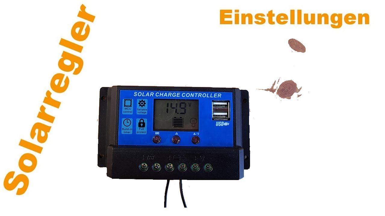 So programmierst Du einen Photovoltaik Regler 12V Solarregler Einstellungen