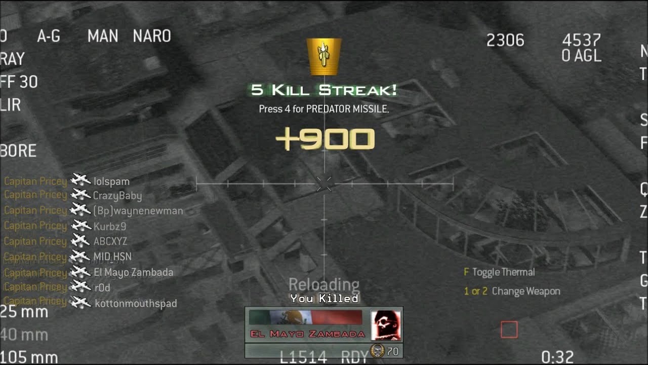 MW2 Multi-Kills: AC-130, Predator Missile and Guns