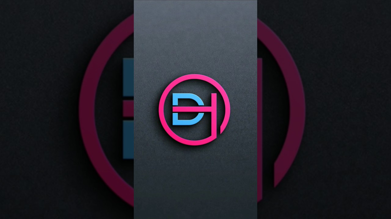 DH logo design Process in illustrator #shorts #illustrator