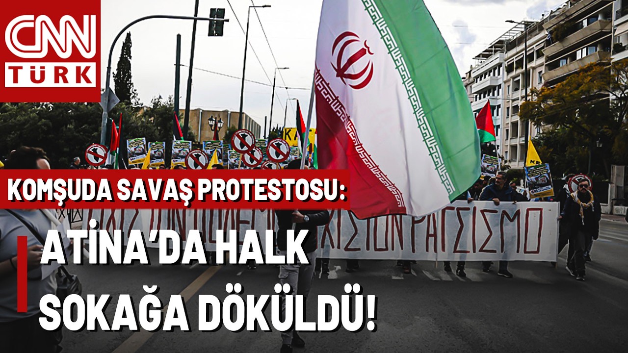 Savaş Karşıtı Sesler &Ccedil;ığ Gibi B&uuml;y&uuml;d&uuml;! Komşu Yunanistan'da Halk Savaşa Karşı Sokaklarda...