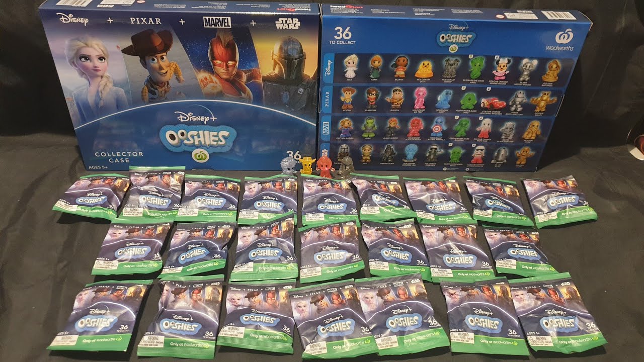 unboxing: 23 Disney Plus + Ooshies exclusively from Woolworths Australia