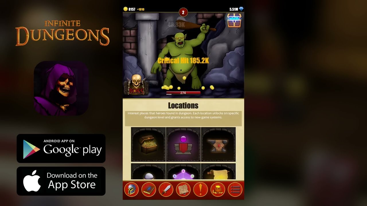Infinite Dungeons: Clicker RPG  - Gameplay. Mobile RPG idle game