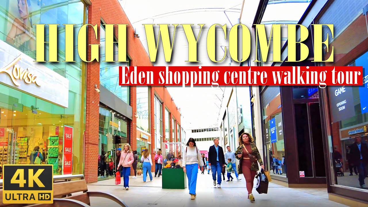High Wycombe Eden shopping centre walking tour | Buckinghamshire England [4K]