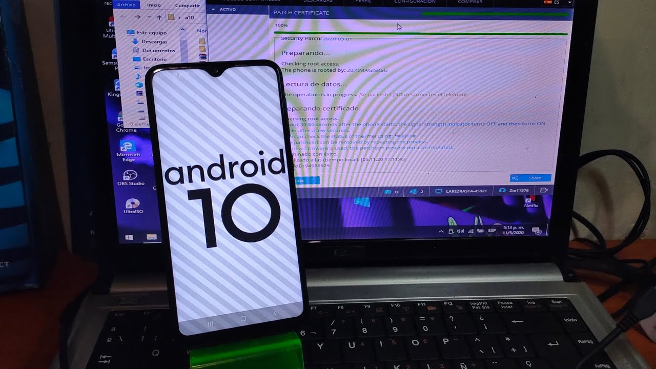 Samsung A10 A20 - A30 - A50 ANDROID 10 F4 - Crear Root - Desbloquer Booloarder - Hacer Root - Parche