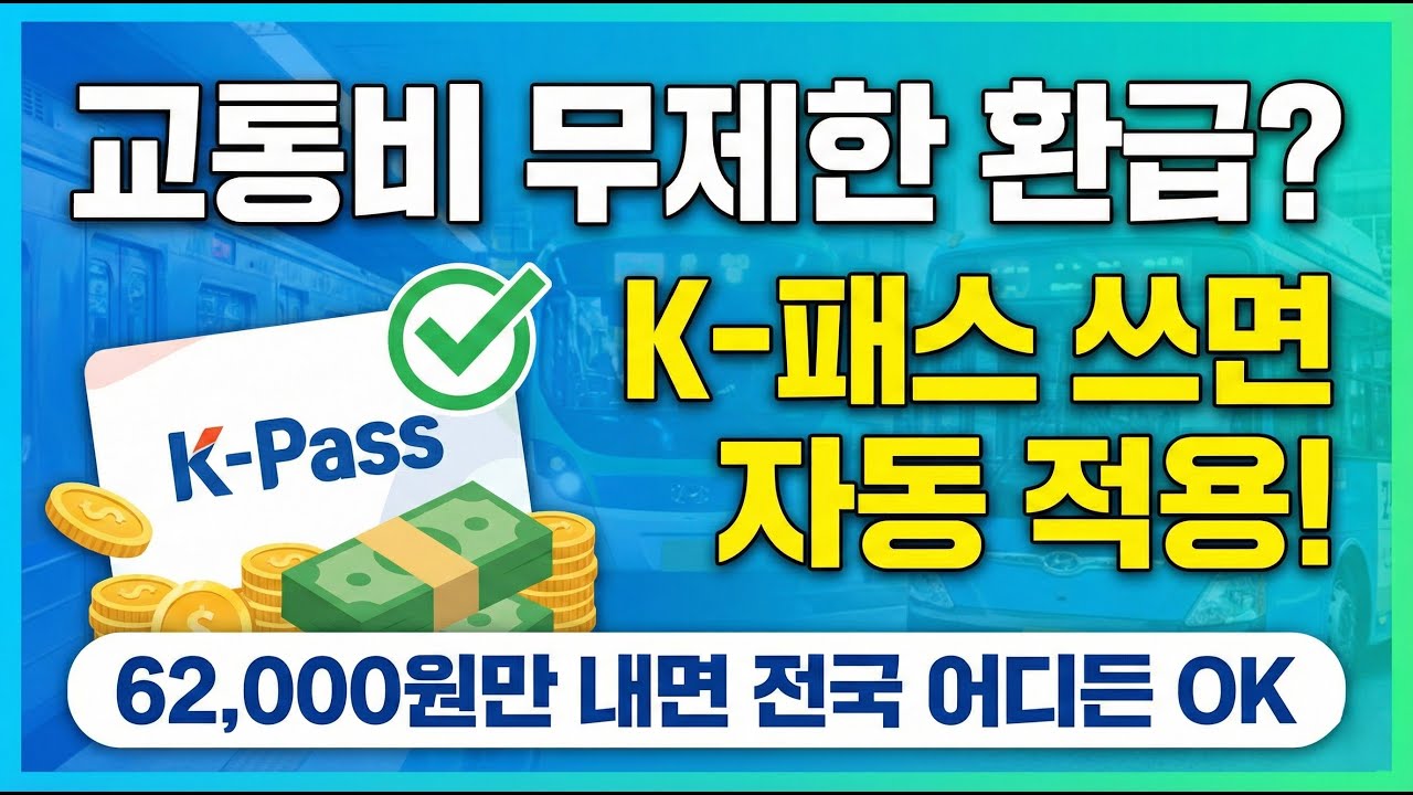 교통비 무제한? K-패스 '모두의 카드' 환급 금액과 혜택 총정리