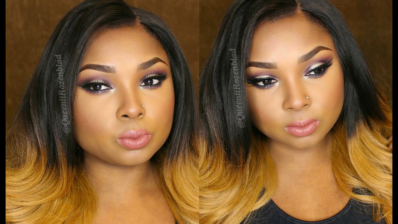 Full Face Fall Make up tutorial -Plum/Gold eyes - Mocha lips