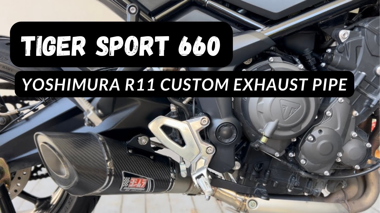 Tiger Sport 660 Sound Check Stock  vs Yoshimura R11 61mm exhaust pipe
