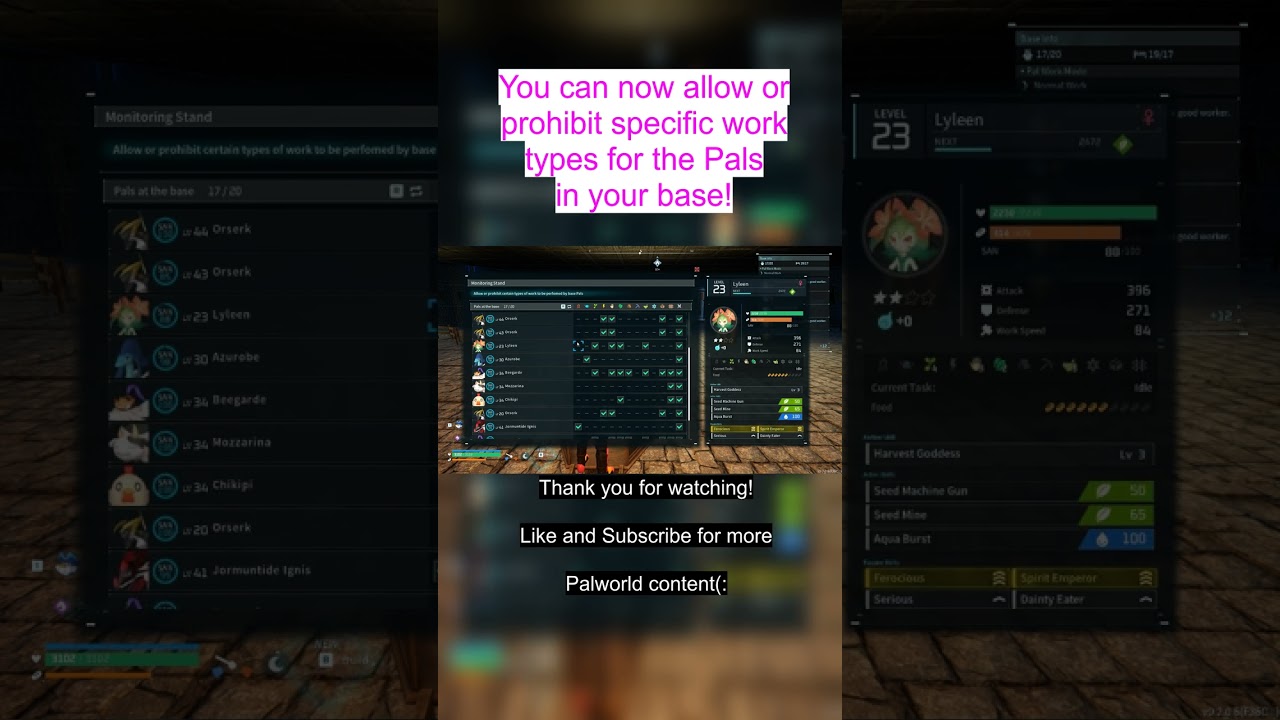 Pal Work-Type Management System is Finally Here! #shorts #palworld #palworldgame