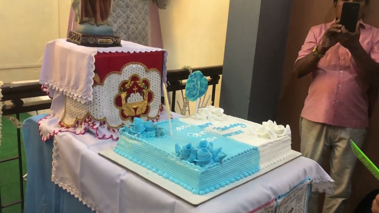 Holy Mother Mary's BIRTHDAY CAKE Cutting by #Marian-army @Pattumala #velankannichurch