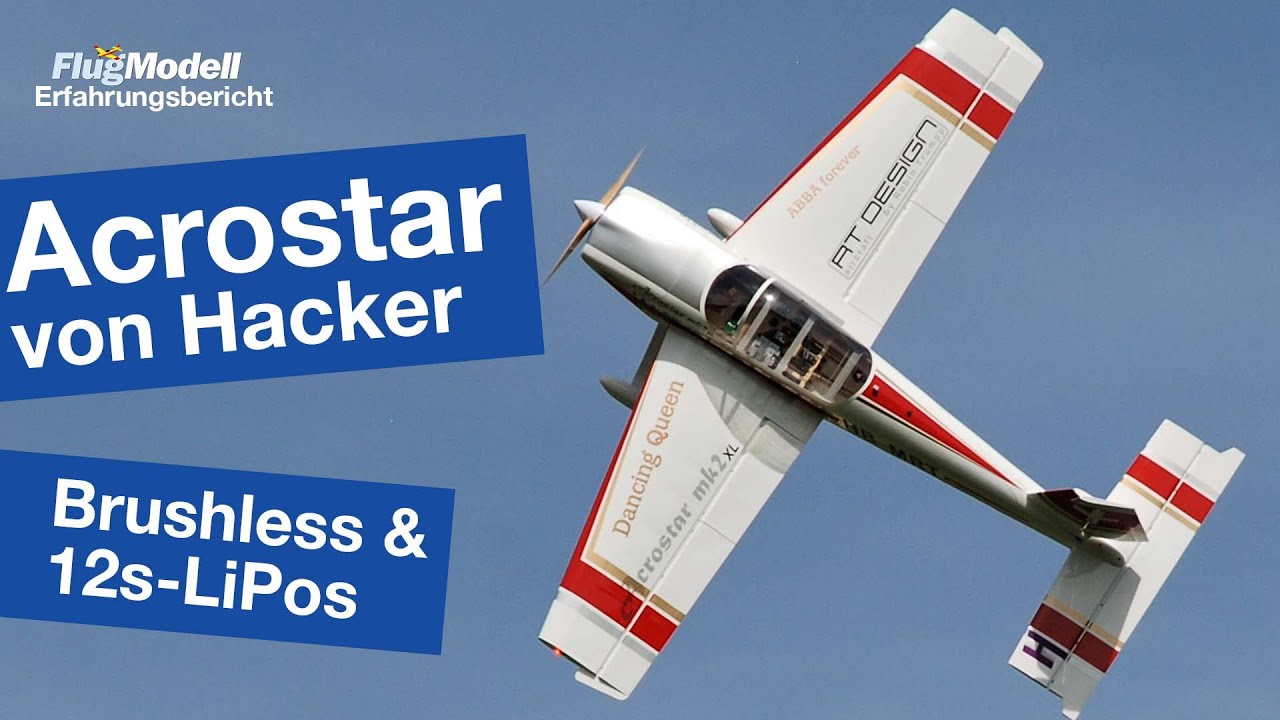 Acrostar Mk2 XL mit 2,3 m Spannweite von Hacker - Video zum Erfahrungsbericht aus FlugModell 9/2022