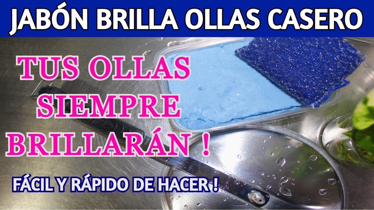 🌺 c&oacute;mo hacer JAB&Oacute;N para BRILLAR OLLAS, f&aacute;cil y r&aacute;pido / Dulce y Natural.