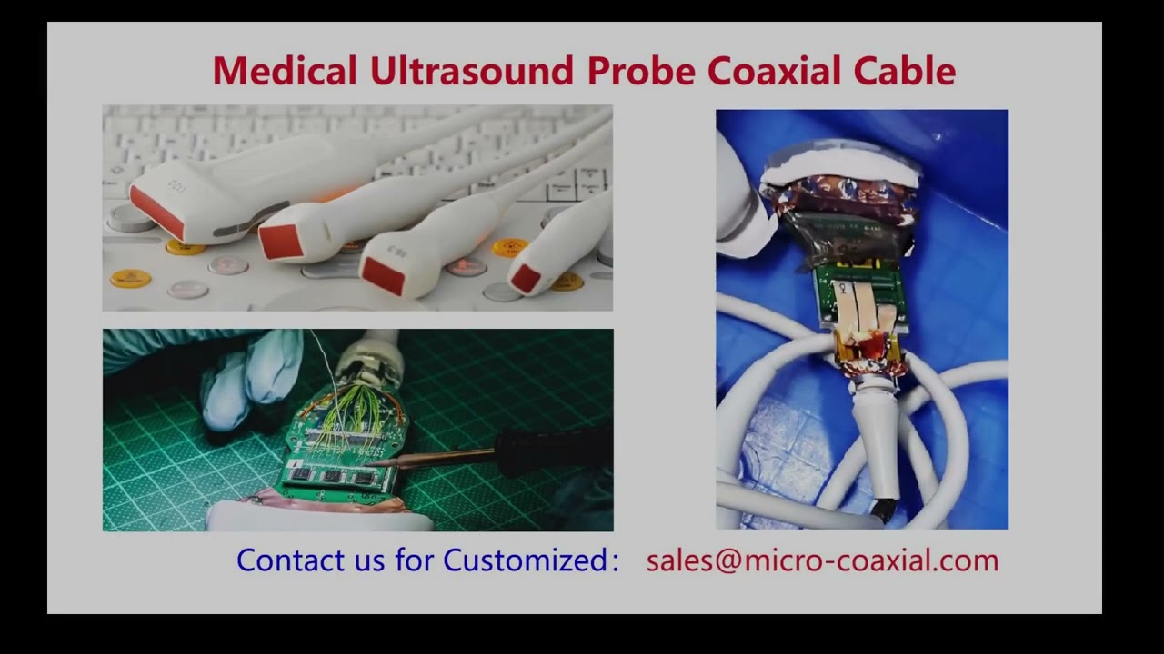 CMUT SCCM Cable Ultrasonic Probe Cable Customized B-mode Ultrasound Probe Cable,Multi Micro-coaxial