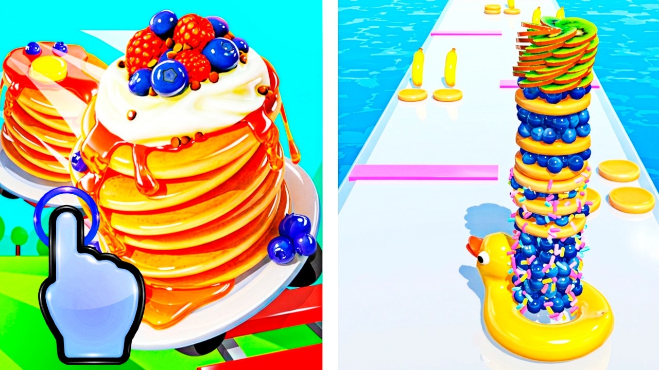 Pancake 3D Run - Big Pancake Rush Run - All Levels iOS Android GamePlay #20