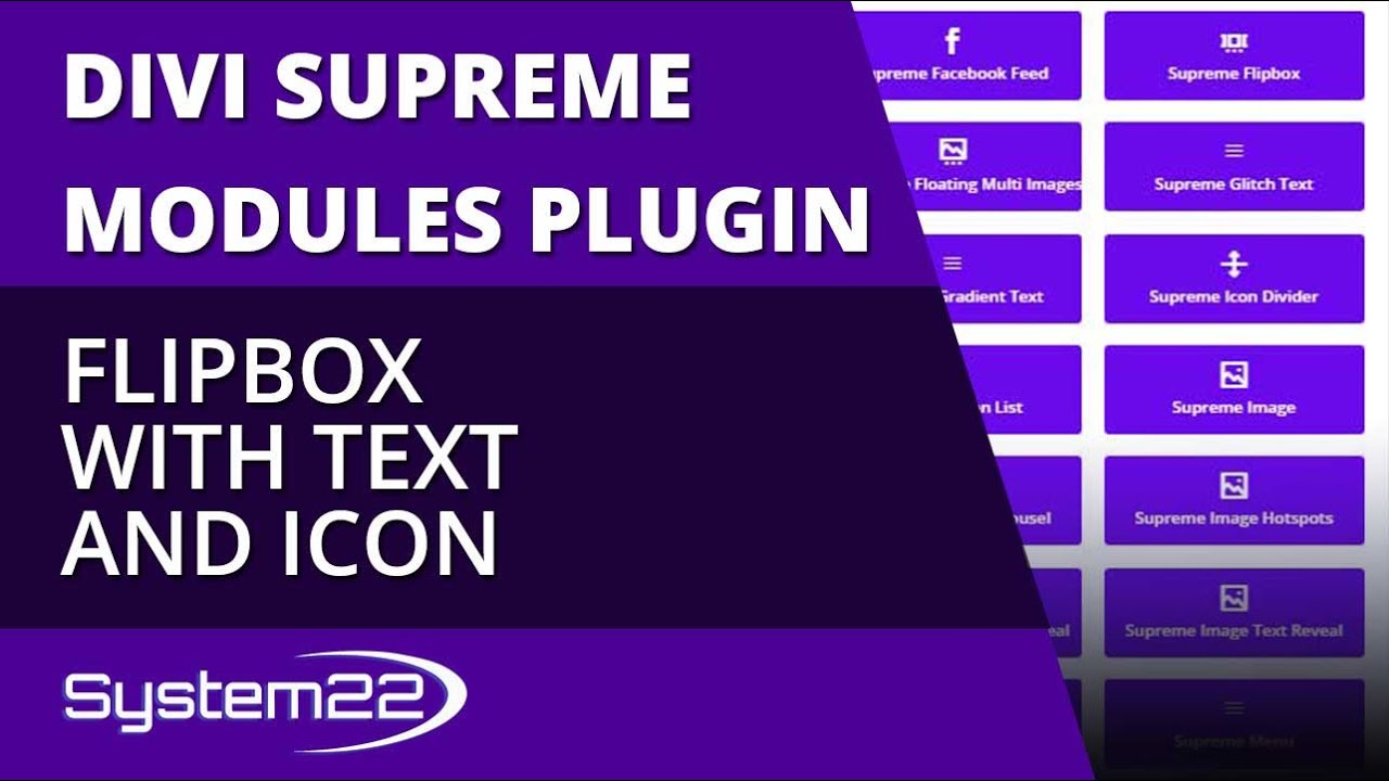 Divi Supreme Modules Flipbox With Text And Icon 👍