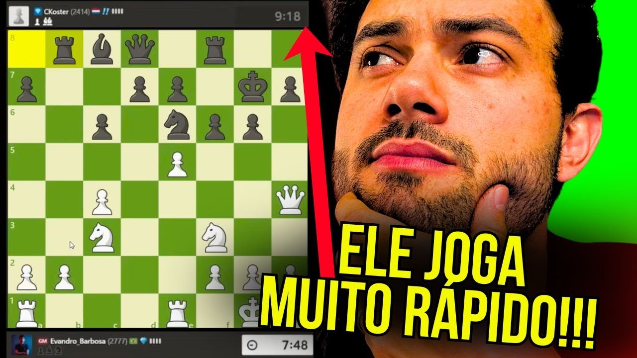 Nunca vi alguém jogar TÃO RÁPIDO como ele...Em busca do top3 do chess.com