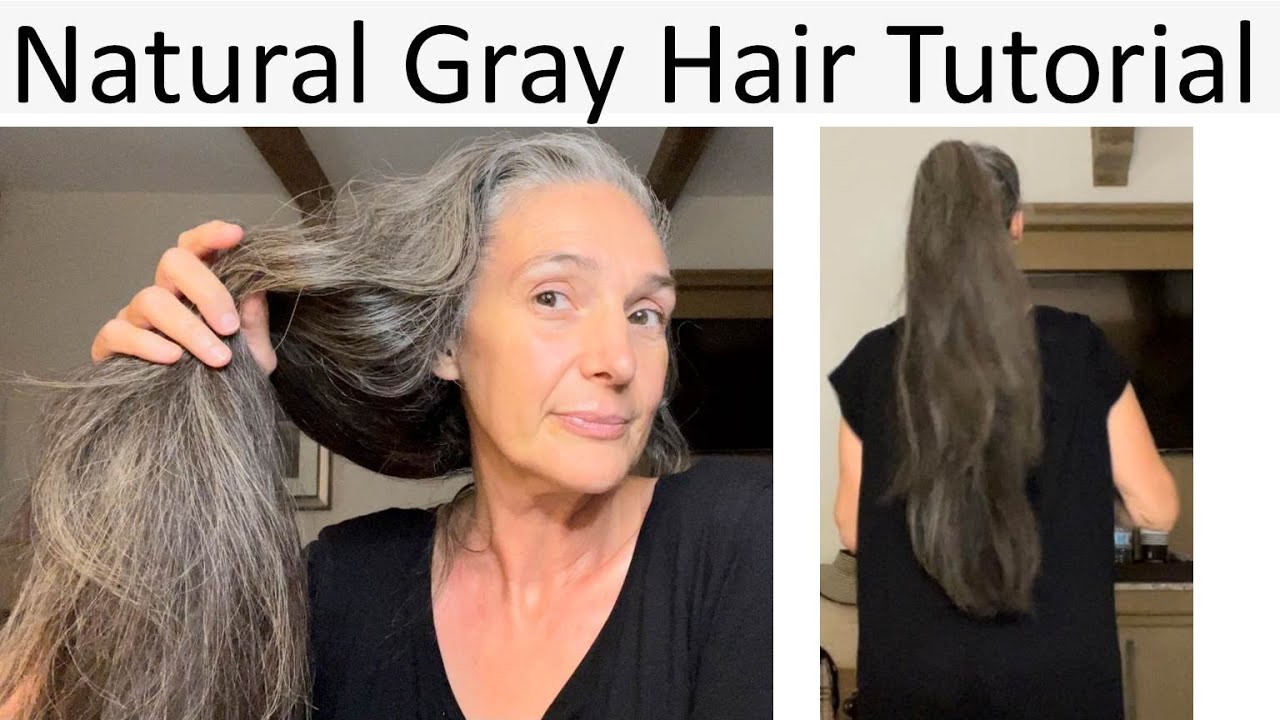 Over 50 Hairstyles | Natural Gray Hair Transformation Get Ready With Me, Skincare | Long Grey Hair